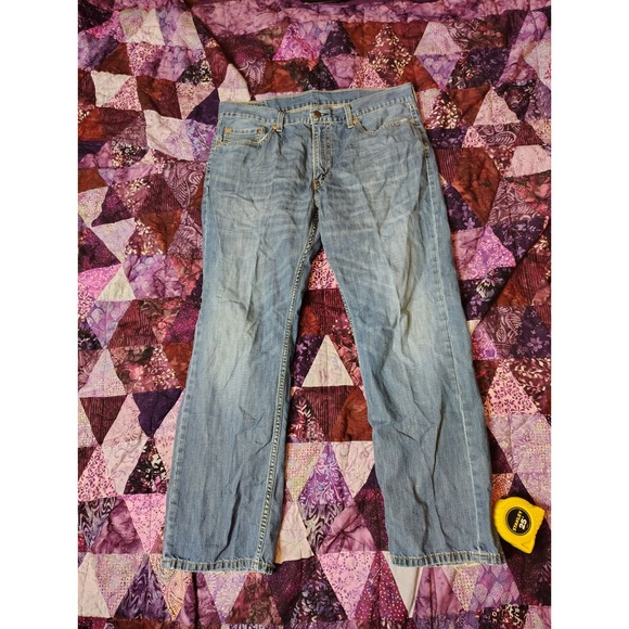 Levis 559 Jeans Mens 36x30 Blue Mid Rise Denim Western Cowboy Rodeo Straight - Picture 1 of 7